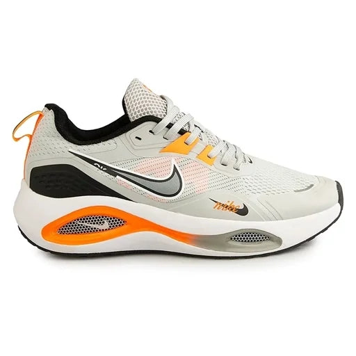 Nike Air Zoom Winflo V2 en coloris gris et orange.