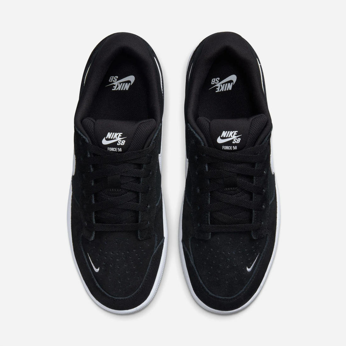 NIKE SB FORCE 58 BLACK WHITE BLACK