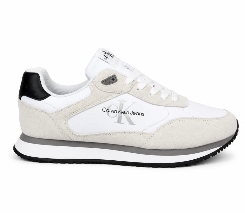 Calvin Klein Jeans Retro Runner Blanc & Beige