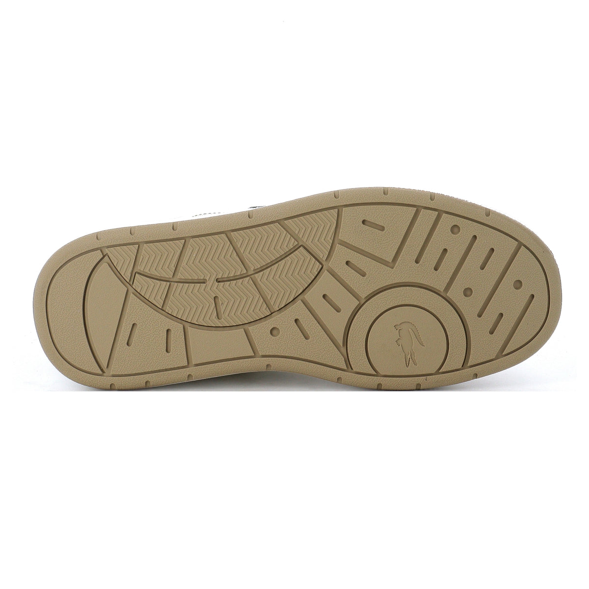 Lacoste Ace Clip Monogram beiges et blanches